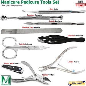 Set manicure/pedicure tagliaunghie pulitore cuticole kit toelettatura strumento cura unghie - Foto 1 di 11
