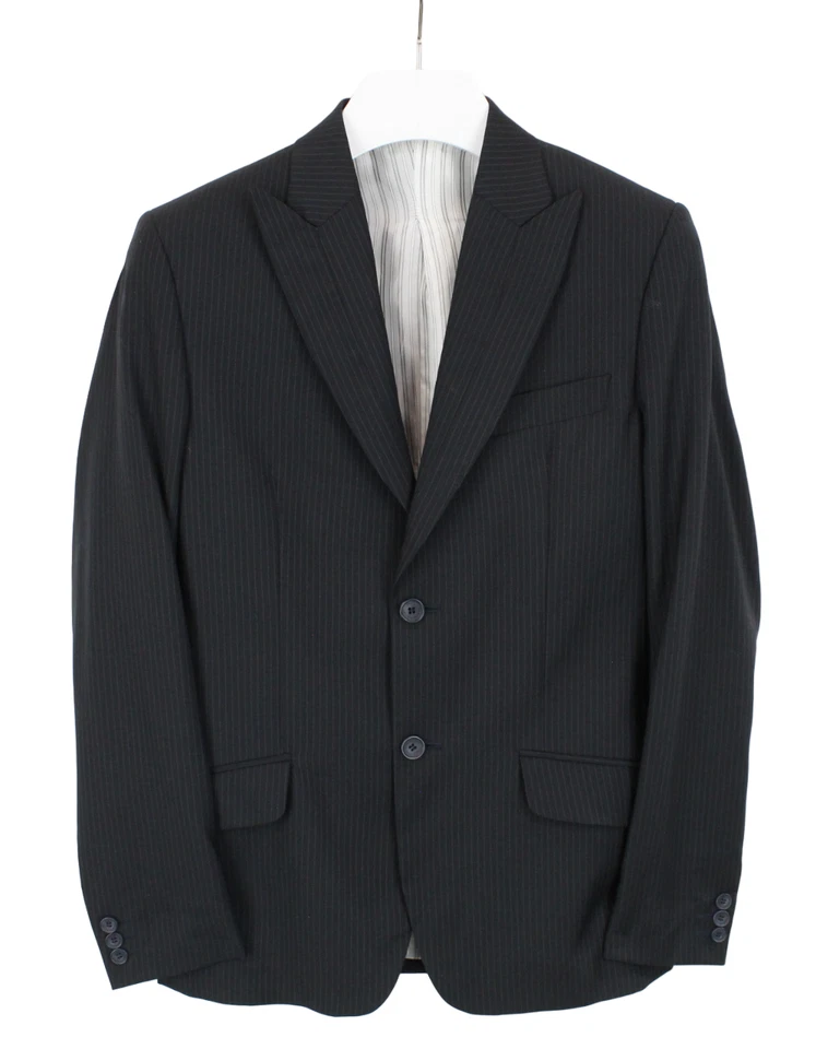 DOLCE & GABBANA Blazer Men's (EU) 46 Wool Blend Pinstriped Formal Peak Lapel - Image 1 of 4