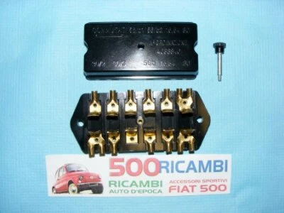FIAT 500 D F 1 SERIE EPOCA SCATOLA PORTA FUSIBILI VANO ANTERIORE TIPO ORIGINALI