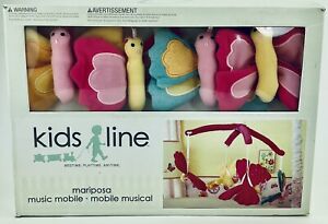 Kids Line Musical Mobile Mariposa Plays Brahms Lullaby Open Box