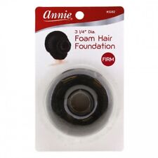 ANNIE 3 1/4" DIAMETER FOAM HAIR FOUNDATION BLACK #3282 DONUT/BUN