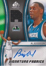 2009-10 SP Game Used Signature Fabrics Al Jefferson - Minnesota Timberwolves