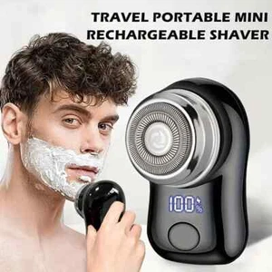 Mini Maquinilla de Afeitar Eléctrica Portátil para Hombres USB Recargable Recortadora de Barba - Imagen 1 de 10
