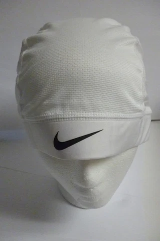 OREGON DUCKS Nike Football Helmet SKULL CAP game used White w Black Swoosh Cover
