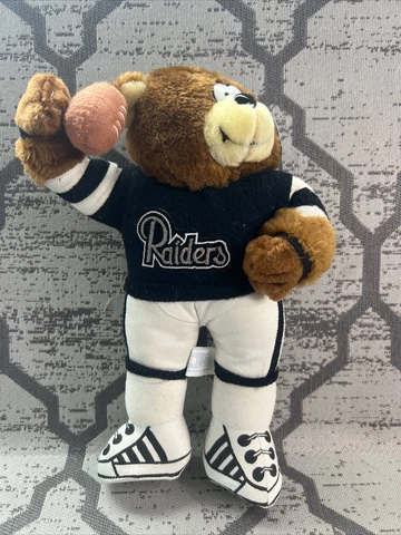 Oakland Raiders Plush Football Good Stuff Plush Bear 11” 1991 Vintage With Tags Cover