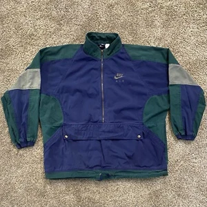 Vintage Nike Air Herren XL 1/2 Zip Anorak Jacke Champs Exclusive 90s Canvas Pouch - Bild 1 von 4