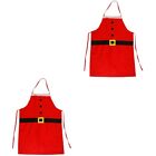  2 Pieces Funny Christmas Aprons Sleeveless Painting Barbecue