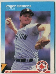 1987 Fleer #NNO Roger Clemens Boston Red Sox - Blank Back Box Card - Picture 1 of 2
