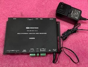 Crestron HD-RX-201-C-E HDMI HDBaseT Receiver & 2x1 Switch w/ PSU - Picture 1 of 4