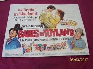 BABES IN TOYLAND '61 Disney Classic 22X28 Movie Poster Annette & Tommy Sands - Picture 1 of 5