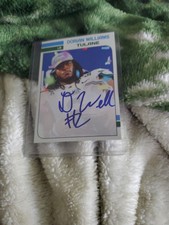 Rare True Rookie Dorian Williams  Authentic Autograph On Tulane Card