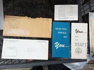 Vintage 1969 "Selective Service" Paper Lot U.S. Government Agency Draft History - Picture 1 of 4