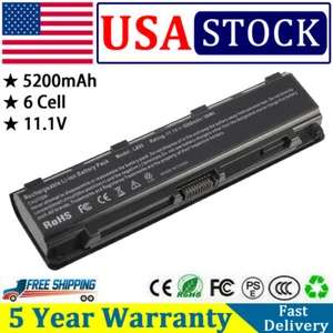 6 Cell Battery For Toshiba Satellite C55-A5245 C55-A5300 C55t-A5222 C55Dt-A5241 - Picture 1 of 8