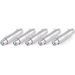 SIRS-E® 3 Pin XLR Female to 3 Pin XLR Female Gender Changer Adapter (Pack of 5) - Picture 1 of 8