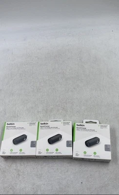 Cargador de coche rápido Belkin CCA004tBK negro USB-C mate con PPS 30W lote de 3 Foto 1 de 4