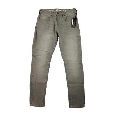 Pantalones de mezclilla Buffalo David Bitton Max-X para hombre 30x30 gris ajustados elásticos $109 Foto 1 de 4
