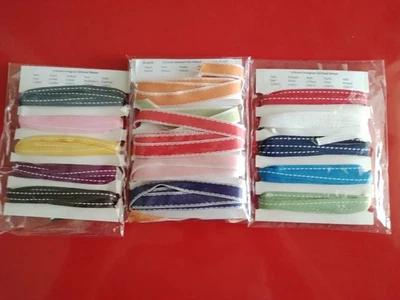 Stampin Up Grosgrain Stitched Ribbon 1/4"(2), 1/2"(1) - Image 1 of 4