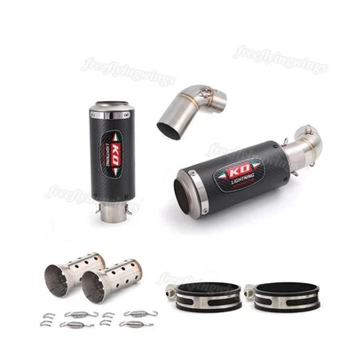 Silenciador de escape tubo de enlace medio deslizable L&R para Ducati Monster 696 795 796 1100 Foto 1 de 4