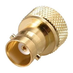 SMA Male to BNC Female Brass RF Coaxial Coax Adapter Gold Plated 1pcs - Zdjęcie 1 z 5