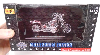 Harley-Davidson Millennium FXSTS SPRINGER SOFTAIL motocicleta LE 2000 Maisto Foto 1 de 2