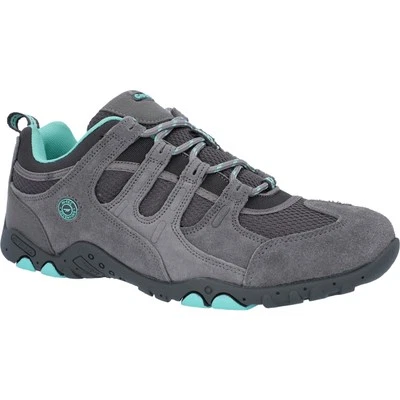 Hi-Tec Quadra II Suede Women's Grey/Mint Hiking Shoes - Image 1 of 4