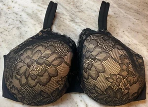 Lane Bryant CACIQUE Black/Nude Lightly Lined Full Coverage Underwire Bra 40DDD - Picture 1 of 5