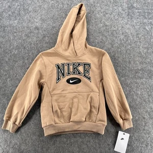Nike Sweatshirt Toddler Boys 6 Brown Hoodie Long Sleeve NEW - Picture 1 of 13