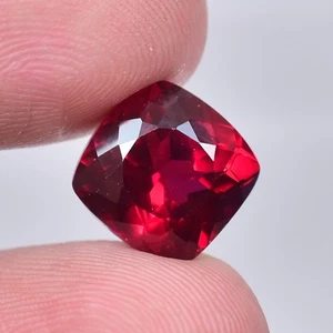 Natural Certified 8.45 Ct Blood Red Ruby Tanzania Cushion Cut Loose Gemstone - Picture 1 of 4