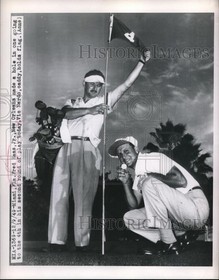 1949 Press Photo Fred Haas, Jr., Vic Nardo, Golf, Miami, Florida - nes07802