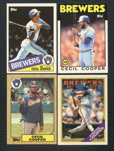 1985-1988 Topps Tiffany Cecil Cooper Milwaukee Brewers - Imagen 1 de 2