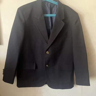 Chaqueta/ablazer de vestir azul marino con botones dorados uniformado lavado a máquina para niños talla 12 Foto 1 de 4