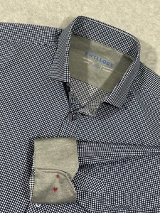Twillory Men's Traditional Fit Performance Blue Dress Shirt 17 34/35 Flipcuff - Picture 1 of 8