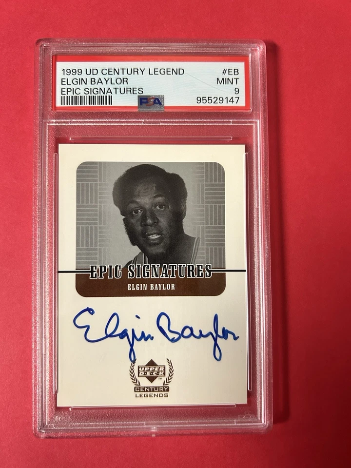 1999-00 Upper Deck Century Legends Elgin Baylor Epic Signatures Auto PSA 9 Laker Foto 1 de 1