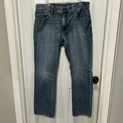 Gap Men’s Straight Fit Blue Jeans Size 36x32 Medium Wash 100% Cotton Denim - Image 1 of 4