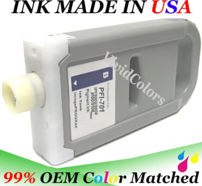 tank fits Canon PFI-701 blue b Ink ipf 8000 8100 9000 9100 inkjet pfi701 - Image 1 of 2