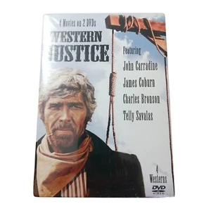 Western Justice DVD Set 2007 4 Movies 2-Disc NEW Sealed Bronson, Coburn, Savalas - Picture 1 of 2