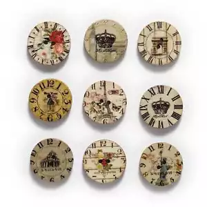 50pcs Building Theme Wood Buttons Sewing Scrapbook Clothing Crafts Decor 15-25mm - Picture 1 of 3
