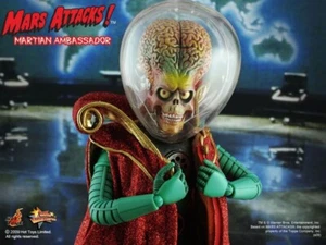 MARS ATTACKS~MARTIAN AMBASSADOR~SIXTH SCALE FIGURE~MMS108~HOT TOYS~2009~MIBS - Picture 1 of 14
