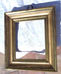VINTAGE CORNICE IN LEGNO DORATO CM 21 X 24 X 4.5 (INGOMBRO CORNICE) 2.70 SPESSOR - Picture 1 of 2