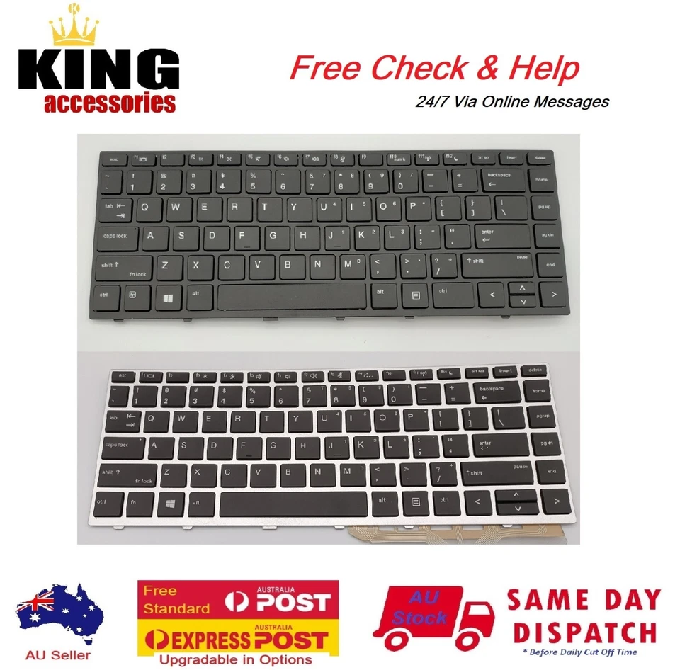 Laptop Keyboard for HP ProBook 430 440 445 G5, 640 645 G4, 640 645 G5,L01072-001 - Image 1 of 1