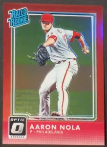 Aaron Nola 2016 Panini Donruss Optic Red Rookie Parallel #37 (70/99) Phillies - Bild 1 von 2
