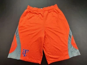 Under Armour Loose Fit Men's Medium Neon Orange/Grey Basketball 12" Shorts - Picture 1 of 8