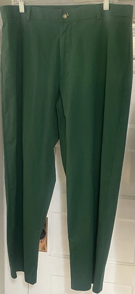 CHAPS Men’s Green Flat Front Chino Pants 36X30 - Image 1 of 4
