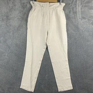IRO Pants Womens Size 36 Trousers Near White Stretch Finovi Relaxed Tapered - Foto 1 di 11