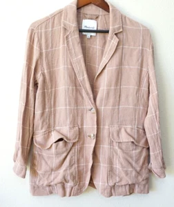 Madewell Linen Dorset Blazer Light Pink Womens M - Picture 1 of 5