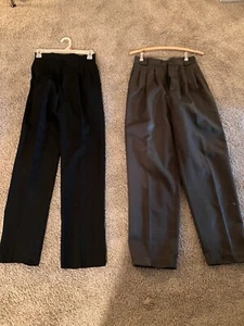 Womens Two Pairs of Casual Dress Designer Pleated PANTS, Size Small (0-2) - Picture 1 of 11