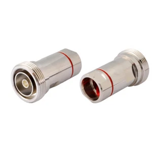 2-Pack 7/16 DIN Female Clamp Solder Connector for 1/2 inch Annular Coaxial Cable - Afbeelding 1 van 4