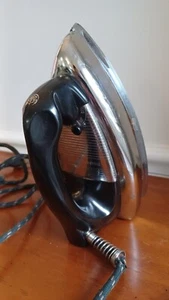 Vintage General Electric Clothing Iron Collectible Black *Flawed Cord *Untested  - Picture 1 of 13
