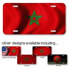Plaque d'immatriculation en aluminium haute qualité - drapeau du Maroc (marocain) - nombreuses options