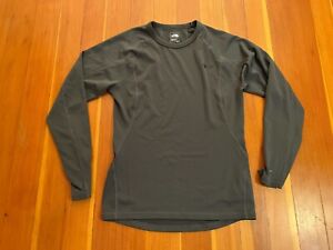 Mens Gray North Face Long Sleeve Thermal Base Layer Long Sleeve Tee Shirt Small